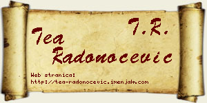 Tea Radonoćević vizit kartica